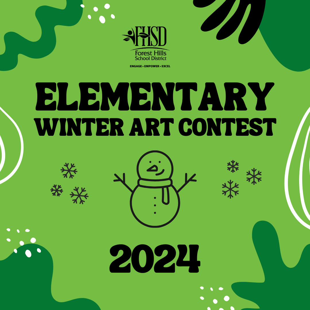 Elementary winter art contest 2024 graphic